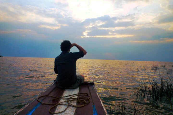 Beginning of Sunset over Tonle Sap Lake